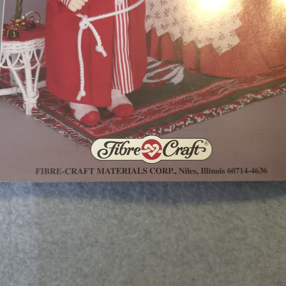 Fibre-Craft Nightshirt Santa Sewing Pattern FCM334 Fits 14" Santa Doll Uncut - Picture 3 of 12